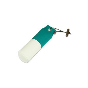 Ein weiß-grüner Futterdummybeutel