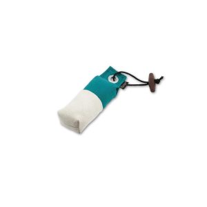 Ein weiß-grüner Futterdummybeutel