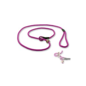 Pinke Retrieverleine mit Zugbegrenzung